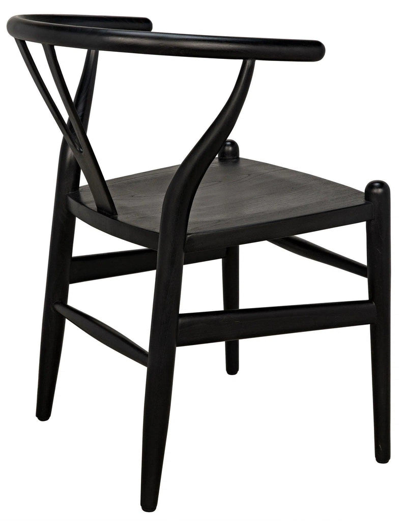 Zola Wood Black Armless Chair Club Chairs LOOMLAN By Noir