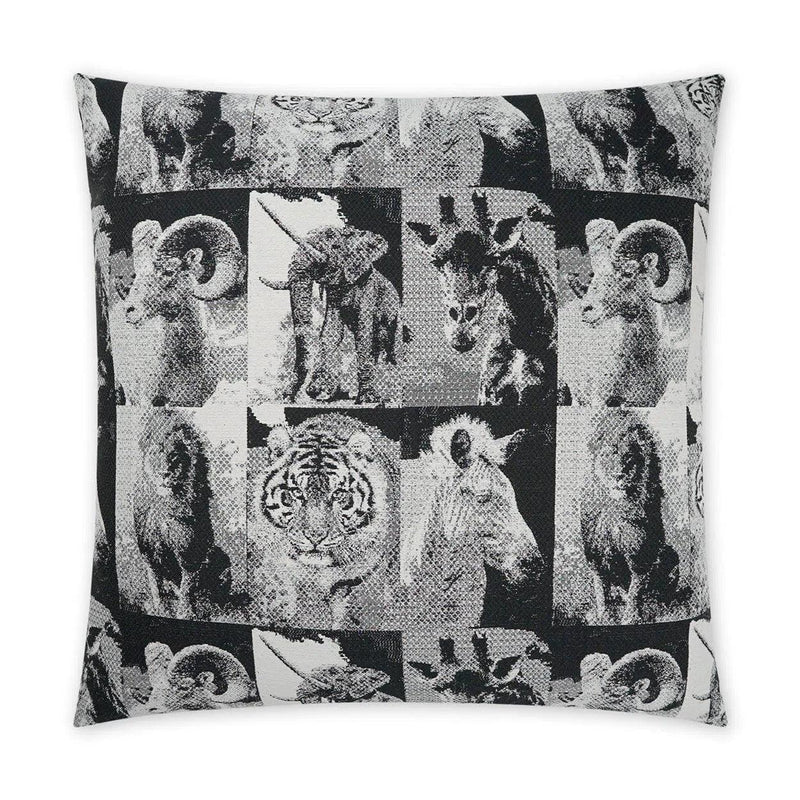 Zoology Black Throw Pillow With Insert Throw Pillows LOOMLAN By D.V. Kap