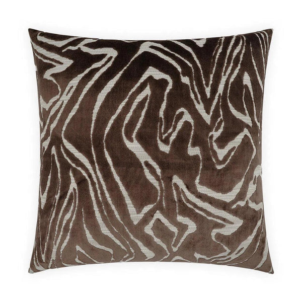 Zuniga Chocolate Brown Throw Pillow With Insert Throw Pillows LOOMLAN By D.V. Kap