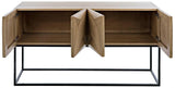 Zurich Wood Rectangle Console Table Console Tables LOOMLAN By Noir