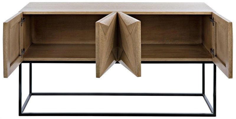 Zurich Wood Rectangle Console Table Console Tables LOOMLAN By Noir