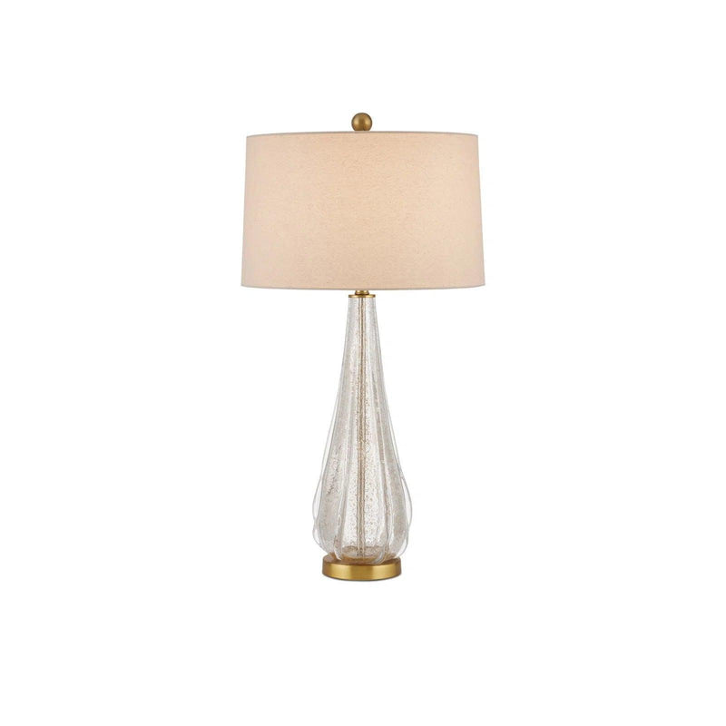 Zyphyrine Glass and Metal Gold Table Lamp Table Lamps LOOMLAN By Currey & Co