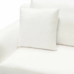 Loose Back Loveseat White Linen Silver Leg - LOOMLAN - Diamond Sofa - Sofas & Loveseats