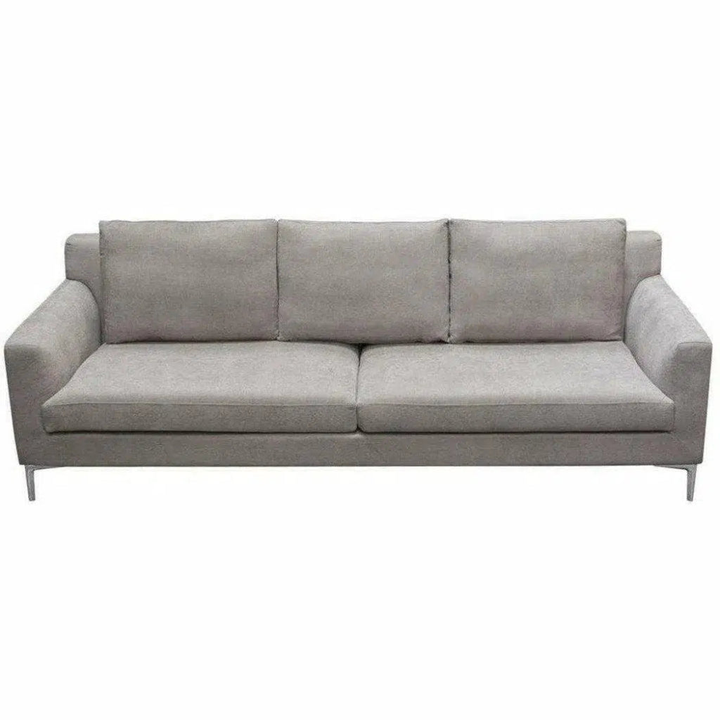 Loose Back Sofa Grey Silver Leg - LOOMLAN - Diamond Sofa - Sofas & Loveseats