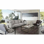 Loose Back Sofa Grey Silver Leg - LOOMLAN - Diamond Sofa - Sofas & Loveseats