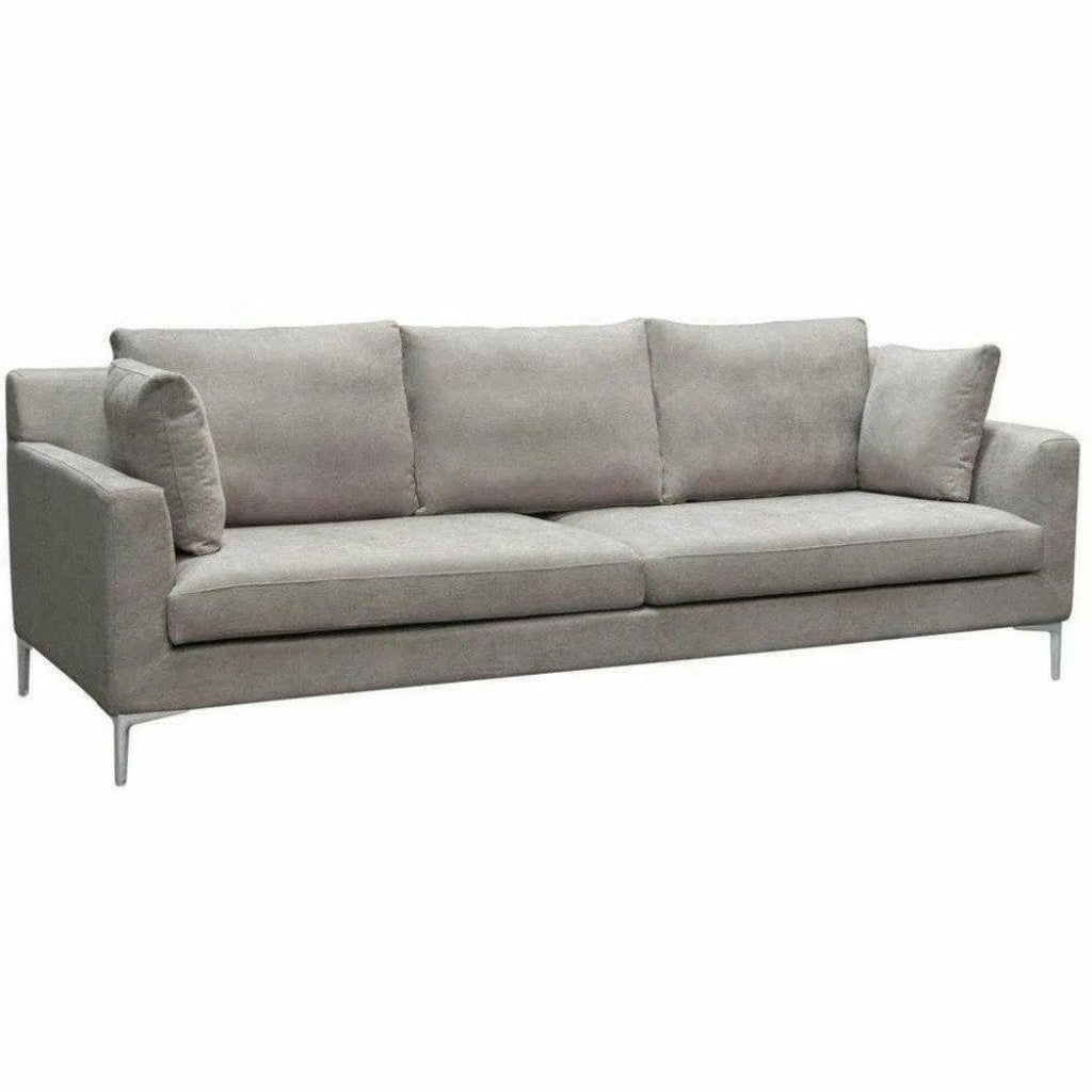 Loose Back Sofa Grey Silver Leg - LOOMLAN - Diamond Sofa - Sofas & Loveseats