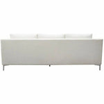 Loose Back Sofa White Linen Silver Leg - LOOMLAN - Diamond Sofa - Sofas & Loveseats