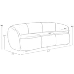 Lorne Sofa - Top Grain Butternut Leather - LOOMLAN - SUNPAN - Sofas & Loveseats