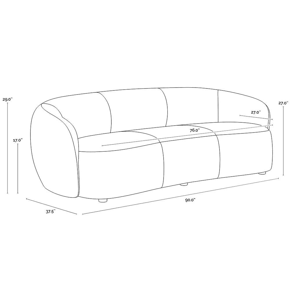 Lorne Sofa - Top Grain Butternut Leather - LOOMLAN - SUNPAN - Sofas & Loveseats