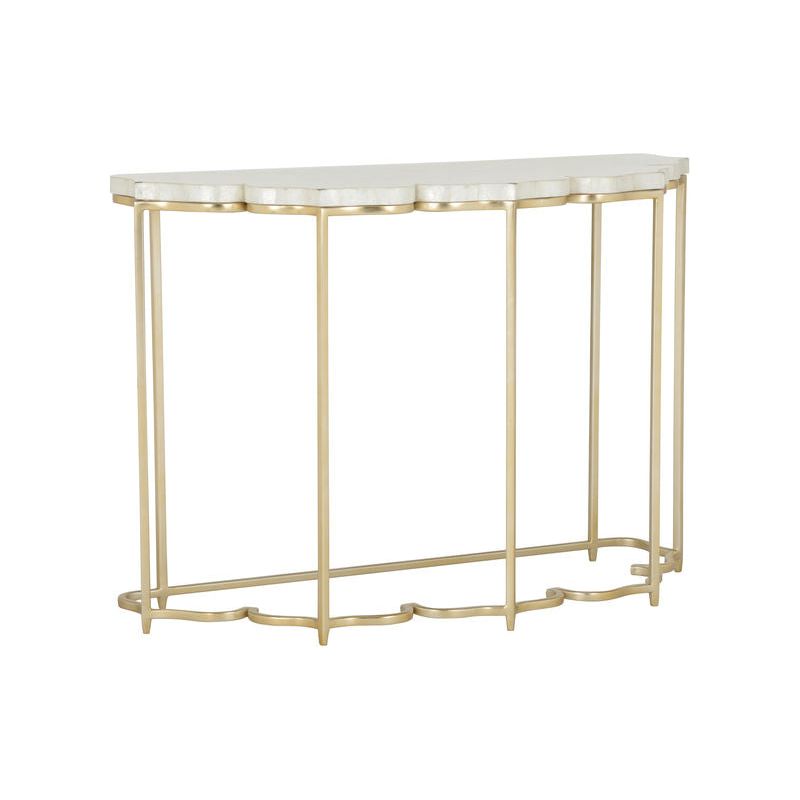 Lotus Flower Metalic Gold Based Console Table - LOOMLAN - Chelsea House - Console Tables