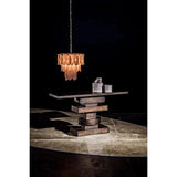 Lotus Metal and Glass Chandelier - LOOMLAN - Noir - Chandeliers