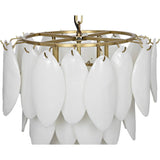 Lotus Metal and Glass Chandelier - LOOMLAN - Noir - Chandeliers