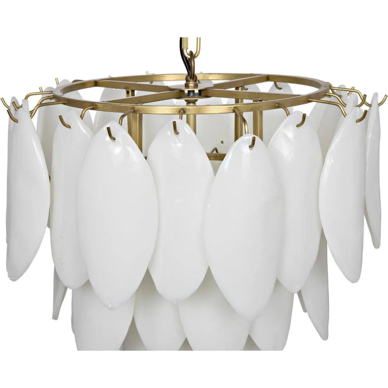 Lotus Metal and Glass Chandelier - LOOMLAN - Noir - Chandeliers