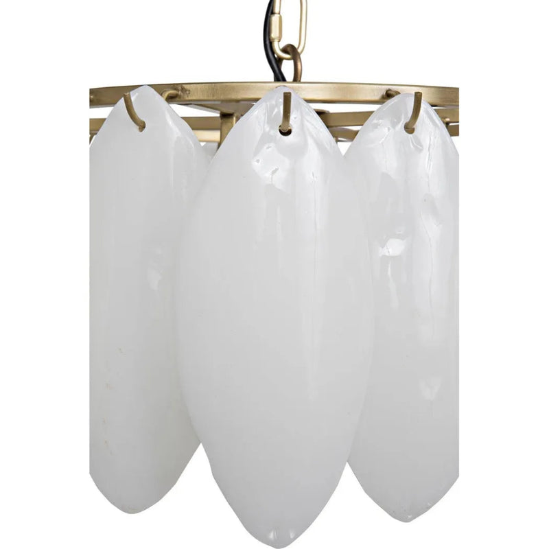 Lotus Metal and Glass Chandelier - LOOMLAN - Noir - Chandeliers