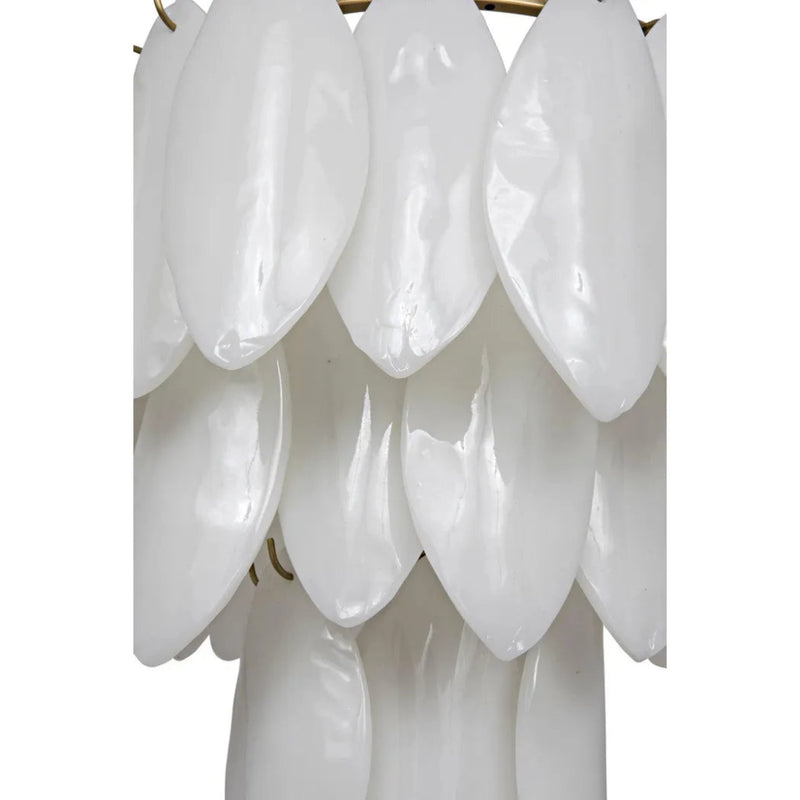 Lotus Metal and Glass Chandelier - LOOMLAN - Noir - Chandeliers