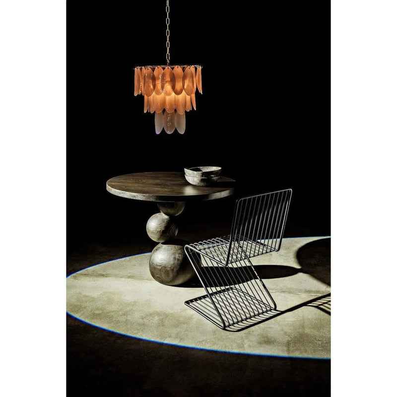 Lotus Metal and Glass Chandelier - LOOMLAN - Noir - Chandeliers
