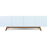 Low Profile White TV Stand DiamondCabinet - LOOMLAN - Victor Betancourt - Sideboards