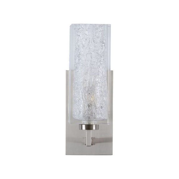 Lucallan Nickel Finish Acrylic Wall Sconce - LOOMLAN - Wildwood - Wall Sconces