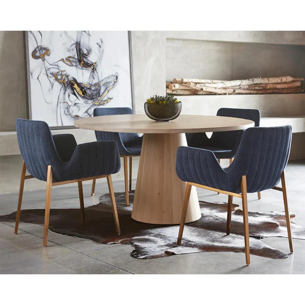 Lucano Fabric Dining Armchair - LOOMLAN - Dining Chairs