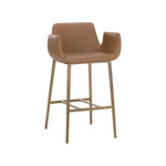 Lucano Leather Barstool - LOOMLAN - Bar Stools