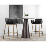 Lucano Leather Barstool - LOOMLAN - Bar Stools