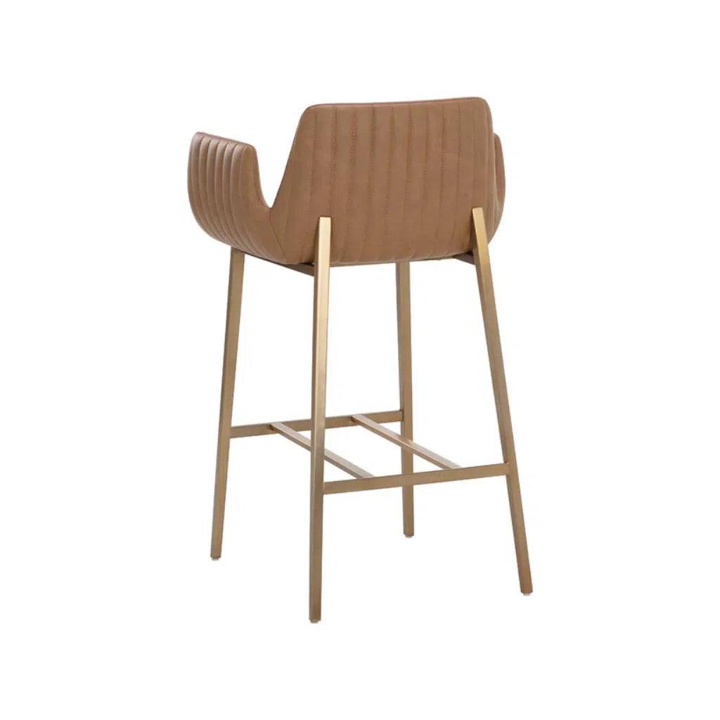 Lucano Leather Barstool - LOOMLAN - Bar Stools