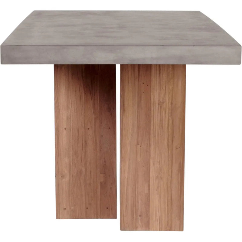 Lucca Outdoor Concrete Counter Table - Slate Gray - LOOMLAN - Seasonal Living - Outdoor Dining Tables