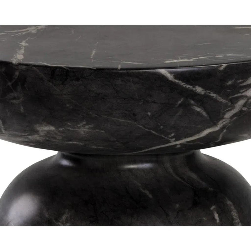 Lucida Concrete Outdoor Round End Table - LOOMLAN - SUNPAN - Outdoor Side Tables