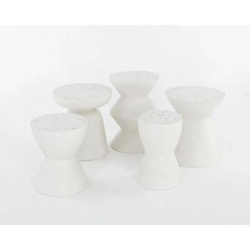 Lucida Concrete Outdoor Round End Table - LOOMLAN - SUNPAN - Outdoor Side Tables