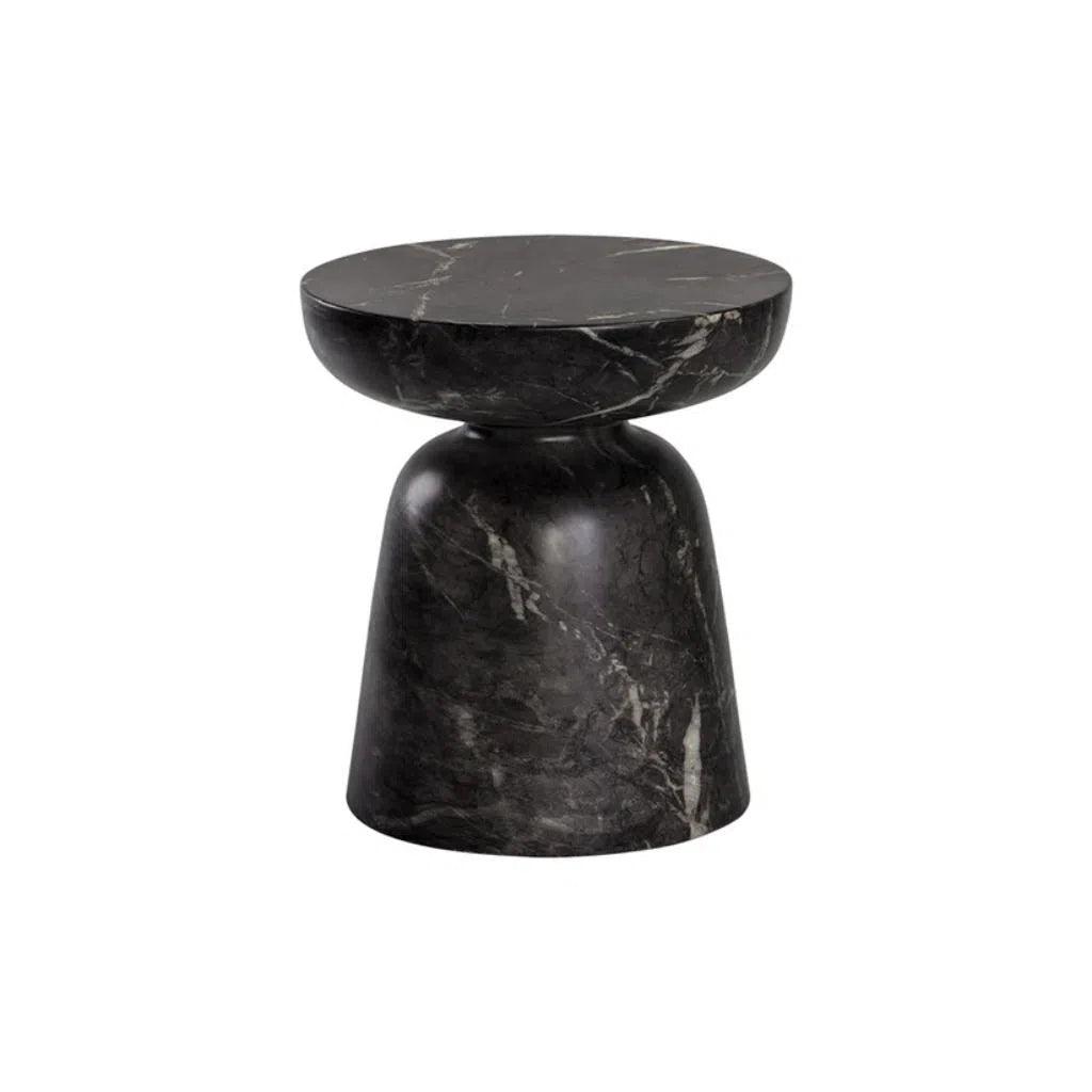 Lucida Concrete Outdoor Round End Table - LOOMLAN - Outdoor Side Tables