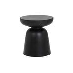 Lucida Concrete Outdoor Round End Table - LOOMLAN - Outdoor Side Tables