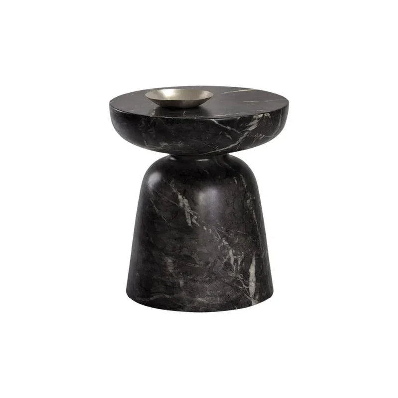 Lucida Concrete Outdoor Round End Table - LOOMLAN - SUNPAN - Outdoor Side Tables