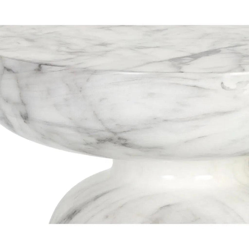 Lucida Concrete Outdoor Round End Table - LOOMLAN - SUNPAN - Outdoor Side Tables