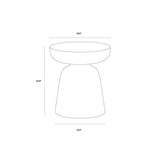 Lucida Concrete Outdoor Round End Table - LOOMLAN - SUNPAN - Outdoor Side Tables