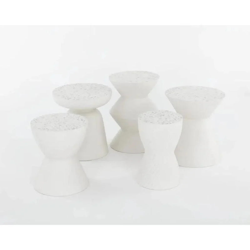 Lucida Concrete Outdoor Round End Table - LOOMLAN - SUNPAN - Outdoor Side Tables