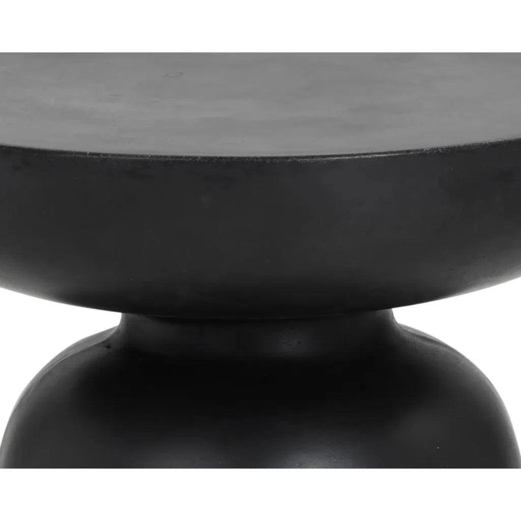 Lucida Concrete Outdoor Round End Table - LOOMLAN - Outdoor Side Tables