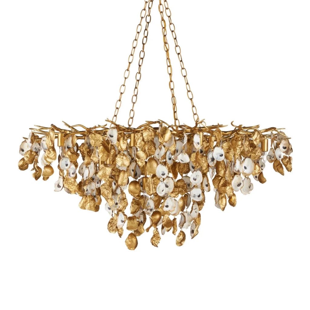 Lucullan 14 - Light Gold Chandelier - LOOMLAN - Currey & Co - Chandeliers