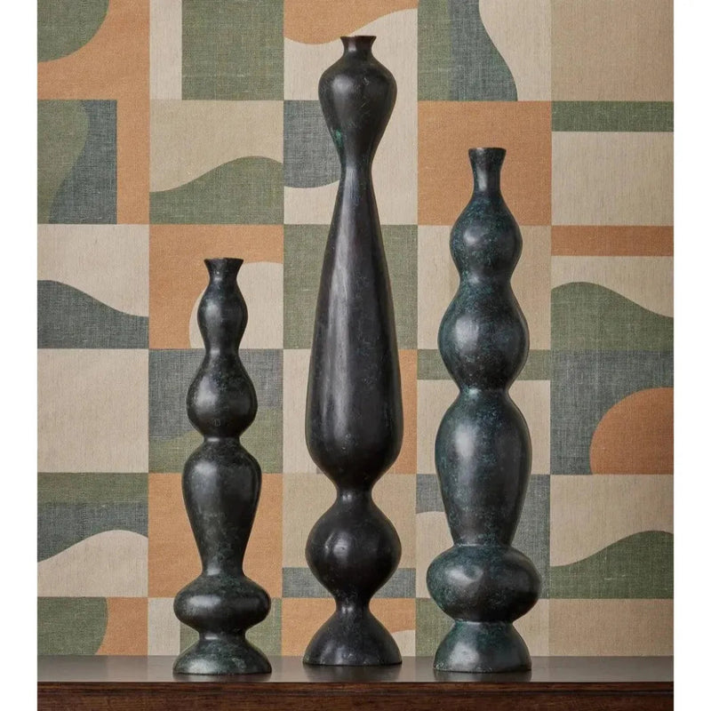 Luganzo Small Bronze Vase - LOOMLAN - Currey & Co - Vases & Jars