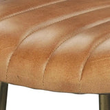 Luke Brown Buffalo Leather Metal Bar Stoolout Back - LOOMLAN - Jamie Young - Bar Stools