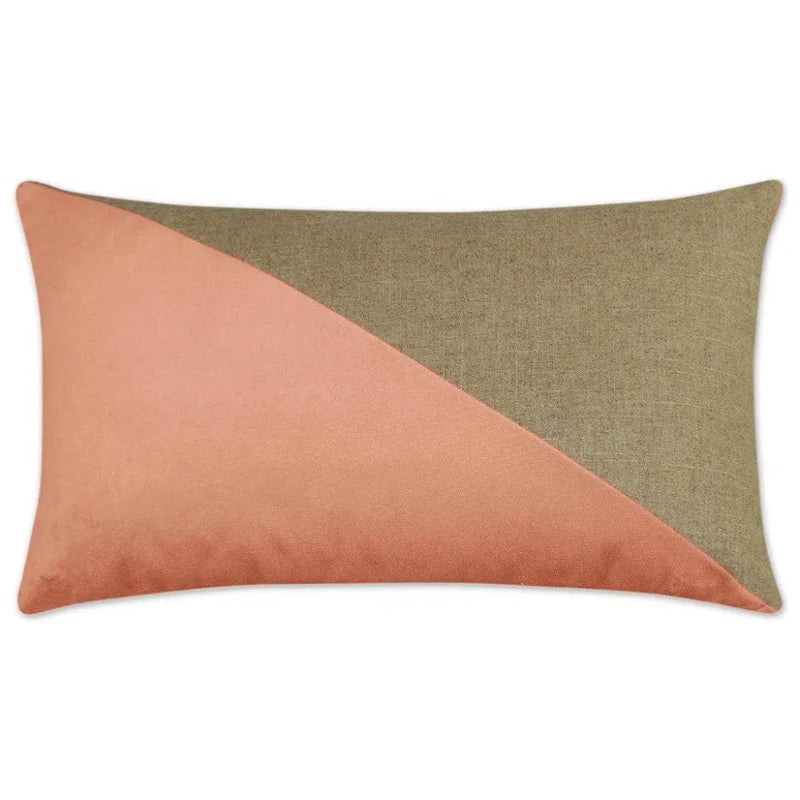 Lumbar Blush Color block Blush Large Throw Pillow - LOOMLAN - D.V. Kap - Throw Pillows