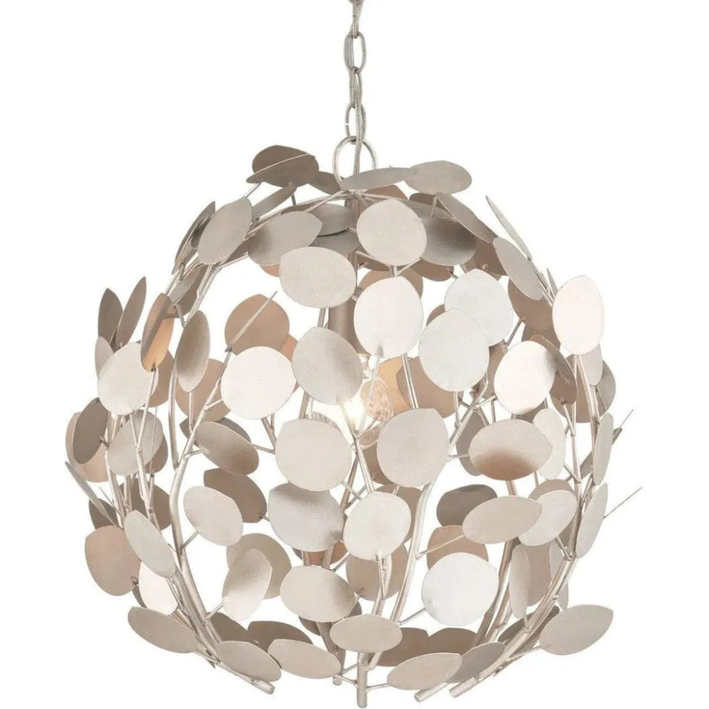 Lunaria Orb Iron Silver Chandelier - LOOMLAN - Currey & Co - Chandeliers