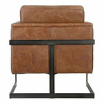 Luxley Brown Tan Leather Club Chair Style - LOOMLAN - Moe's Home - Club Chairs