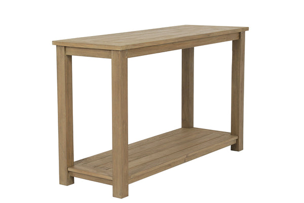 Coastal Teak Wood Outdoor Sofa Table