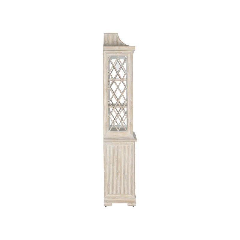 Lyford Cay Whitewashed Bamboo Bookcase - LOOMLAN - Chelsea House - Bookcases