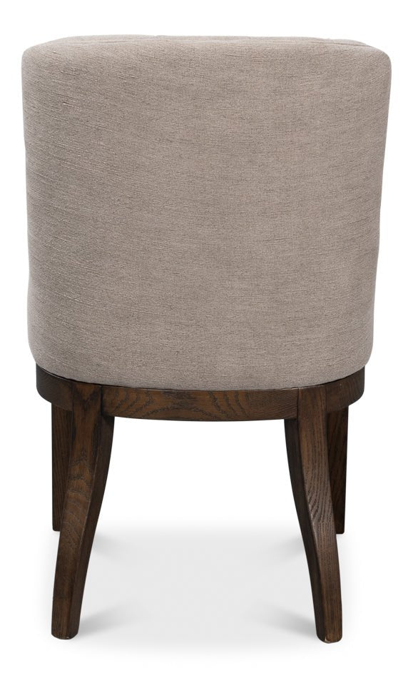 Lyra Fabric Armless Dining Chair - LOOMLAN - Sarreid - Dining Tables