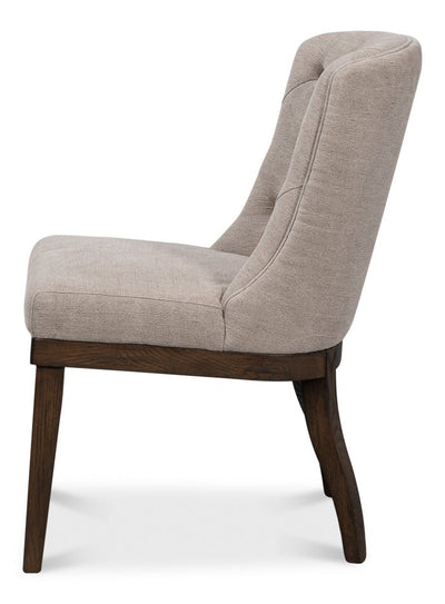 Lyra Fabric Armless Dining Chair - LOOMLAN - Sarreid - Dining Tables