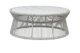 Miami Elegant Marble And Rope Design Outdoor Coffee Table