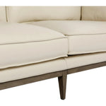 Mackenzie Sofa Astoria Cream Leather Wood Legs - LOOMLAN - SUNPAN - Sofas & Loveseats