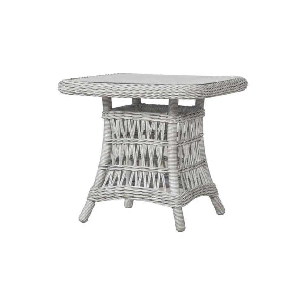 Mackinac Wicker All Weather Square End Table - LOOMLAN - Lloyd Flanders - Outdoor Side Tables