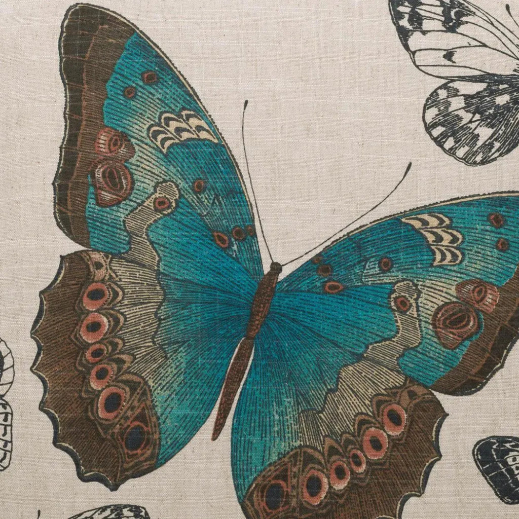 Madame Butterfly Turquoise Throw Pillow Insert - LOOMLAN - D.V. Kap - Throw Pillows